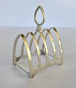 Vintage Art Deco Hallmarked Sterling Silver 4 Slice Toast Rack Birmingham 1932 - Picture 1 of 12