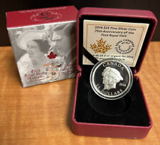 2014 Canada $25 Fine Silver 75th Ann. of the First Royal Visit -HI Relief Proof