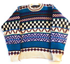 Warren Scott 80's Vintage Wool Blend Fair Isle Sweater  Mens Size M Multi-Color