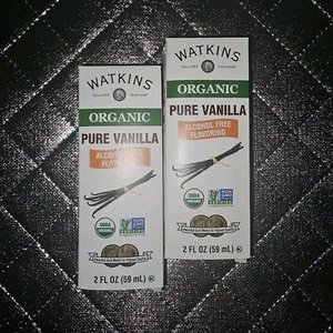 Watkins Organic Pure Vanilla Alcohol Free Flavoring 2 FL OZ Lot Of 2 - Picture 1 of 4