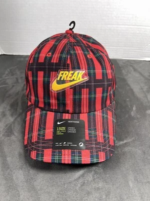NUEVO The Greek Freak MVP NIKE Swoosh Sombrero Gorra Giannis Antetokounmpo NBA Rojo Cuadros Foto 1 de 4