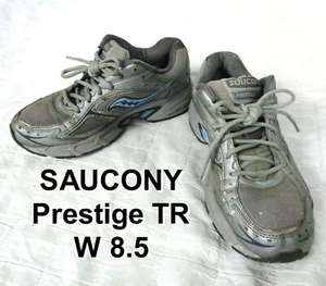 Saucony Prestige TR Womens Sz 8.5 Gray Blue Athletic Running Shoe NO INSOLES - Picture 1 of 12