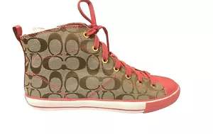 Coach Franca Signature C/Kalb High-Top Kaki/Pink Damen 11 M - Bild 1 von 2