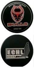 1993-94 BIRMINGHAM  BULLS ECHL RARE VINTAGE OFFICIAL HOCKEY PUCK CZECHOSLOVAKIA 