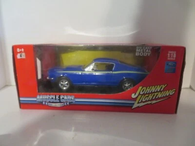 Johnny Lightning Muscle Cars 1967 Ford Mustang Blue 1:18 Scale 2005 MIB - Image 1 of 4