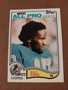 1982 BILLY SIMS TOPPS NFL CARD #349 DETROIT LIONS OKLAHOMA SOONERS  - Picture 1 of 3