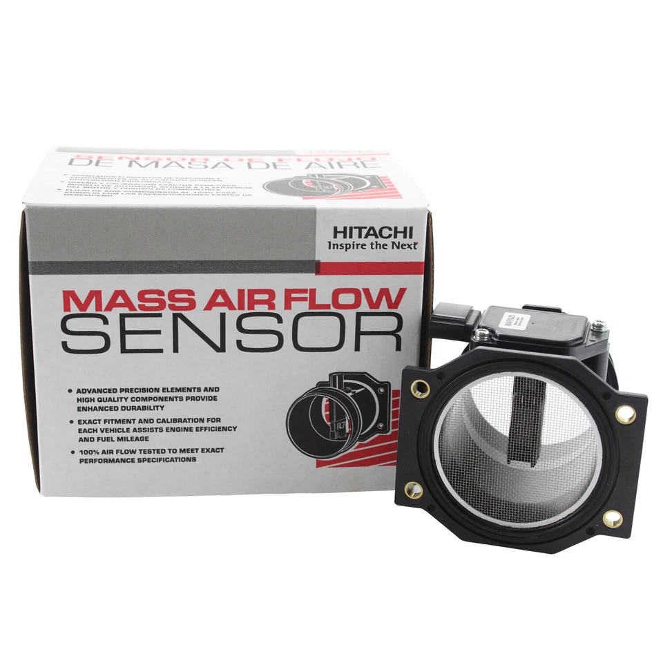 Hitachi Mass Air Flow Sensor for 2002-2004 Nissan Xterra 3.3L V6 GAS SOHC - Image 1 of 4