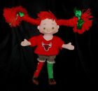 16" VINTAGE OMEGA GIRL LONG RED HAIR PIGTAILS STUFFED ANIMAL PLUSH TOY DOLL