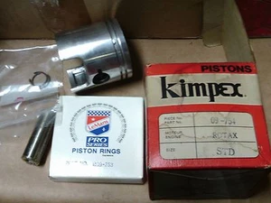 VINTAGE SNOWMOBILE NOS KIMPEX 09-754 STD PISTON +RINGS SKI DOO ROTAX - Picture 1 of 1