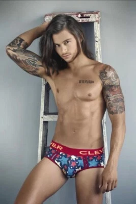 Calzoncillo de microfibra Clever Moda “Rock Star” - Estampado de estrellas multicolor - XL (34-36) Foto 1 de 4