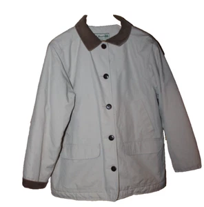 L.L. Bean Women's Tan/Beige Quilted Thinsulate Lined Barn Coat - Petite L EUC - Picture 1 of 4