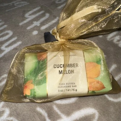 Bath and Body Works Cucumber Melon Shea Butter Cleansing Bar 5 Oz Nourishing NEW - Image 1 of 4
