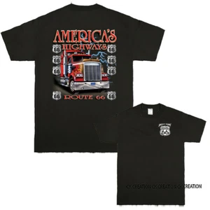 America's Highway Truck Route 66 Graphic T-shirt - Picture 1 of 14