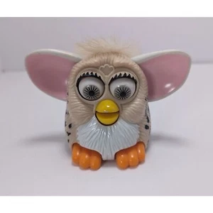 Vintage McDonalds FURBY 1998 Happy Meal Tan Cheetah Eye Roll Ear Wiggle WORKS - Picture 1 of 5