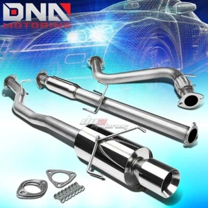 4"ROLLED TIP STAINLESS STEEL EXHAUST CATBACK SYSTEM FOR 94-97 HONDA ACCORD CD - Picture 1 of 5