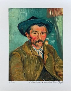 Vincent Van Gogh THE SMOKER Estate Signed Limited Edition Giclee 12" x 16" - Picture 1 of 7