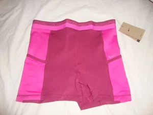 Nuevos pantalones cortos de entrenamiento para mujer Nike PRO DX0059-653 cintura alta de 3" talla M - fucsia - Imagen 1 de 9