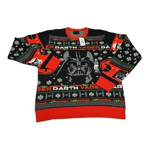 Men's Star Wars Darth Vader Crew Neck Sweater GameStop Exclusive Black Size XL - Picture 1 of 8