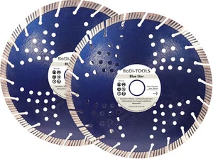 2 uds disco de corte de diamante Ø 230 mm turbo hormigón agujero seleccionable 20,0/22,2/25,4/30,0  - Imagen 1 de 5
