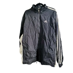 Adidas Nylon Trainingsjacke schwarz-weiß Herren Größe XXL - Bild 1 von 5