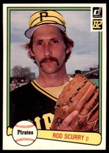 1982 Donruss Baseball Card Rod Scurry G Pittsburgh Pirates #185