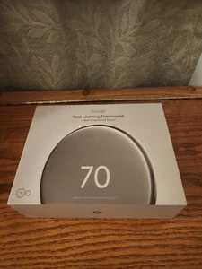 Google Nest Learning Thermostat 4th Gen+ Sensor - Polished Silver - NEW SEALED! - Picture 1 of 3