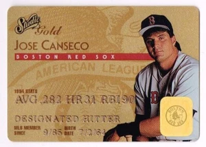 1995 Studio Gold Plastic Stock Jose Canseco #9 Red Sox NM/MT 3819* - Picture 1 of 1