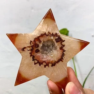 122GNatural striped agate pentagram agate energy healing - Picture 1 of 14