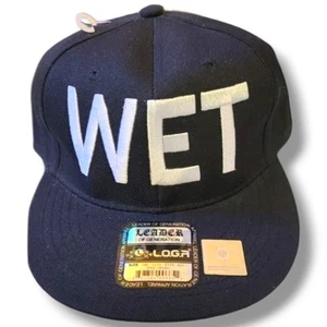 Supreme WET Snapback Hat Black White Logo Cap w/ Black Brim New with Tags - Bild 1 von 6