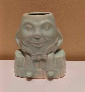 Vintage McCoy Ceramic Pottery Humpty Dumpty USA Green Planter Nursery Rhyme - Picture 1 of 2