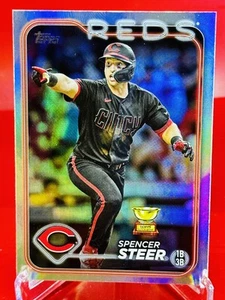 2024 Topps Spencer Steer #485 Rainbow Foil Cincinnati Reds - Picture 1 of 2