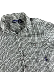 Patagonia Herren Vintage Green A/C Yarn Dye Shirt Kurzarm M 2003 Organic - Bild 1 von 8