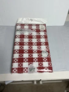 Kane Home ECO Vinyl Tablecloth , Red check 52 X 70 Oblong - Picture 1 of 2