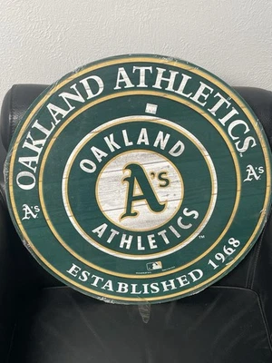 New - Oakland Athletics 19.75” Wood Wall Sign  WinCraft MLB Official Licensed - Image 1 of 4