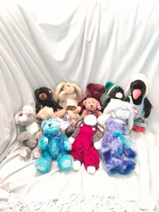 TY Attic Treasures Collection Lot of 12 Bears, Bunnies And Others 9 With Tags - Picture 1 of 7