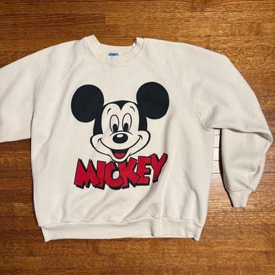 Sudadera De Colección Disney Mickey Mouse Hecha en EE. UU. Talla Única Para Todos los Años 80 90 Foto 1 de 4