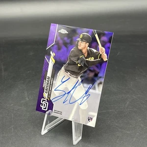 Trent Grisham (RC) Purple Rookie Autograph #42/250 (2020 Topps Chrome, #RA-TGR) - Picture 1 of 3