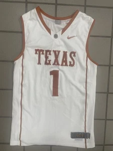 Texas Longhorns Jersey Sm #1 Nike Elite Swoosh White NCAA College Basketball UT - Picture 1 of 6