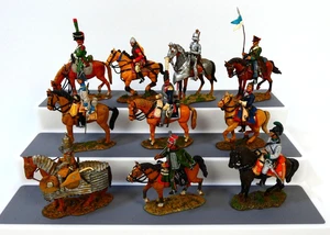 Lote de 10 figuras militares de caballería de caballos Del Prado peltre pintado a mano - (L1) - Imagen 1 de 12