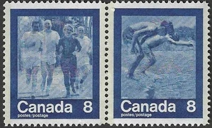 🍁Canada  #630/629   "KEEP FIT  SUMMER SPORTS "   Brand New  1974 Original Gum - Picture 1 of 2