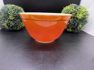 Vintage Pyrex 401 Fire Glo Orange Ombre kleine Glas Rührschüssel - Bild 1 von 6