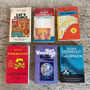 Kurt Vonnegut early vtg trade PB *lot of 6* 2Cradle Slaughterhouse Breakfast - Picture 1 of 12