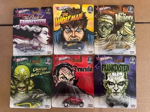 2012 Hot Wheels Universal Studios Monsters Real Riders Complete Set of 6 V19 - Picture 1 of 1