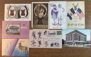 BPOE The Elks * Lot of 7 Vintage Postcards + 1 Envelope * Turn of the Century - Picture 1 of 2