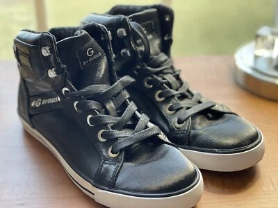 Zapatillas deportivas Guess para mujer negras de caña alta de moda talla 8,5 Foto 1 de 4