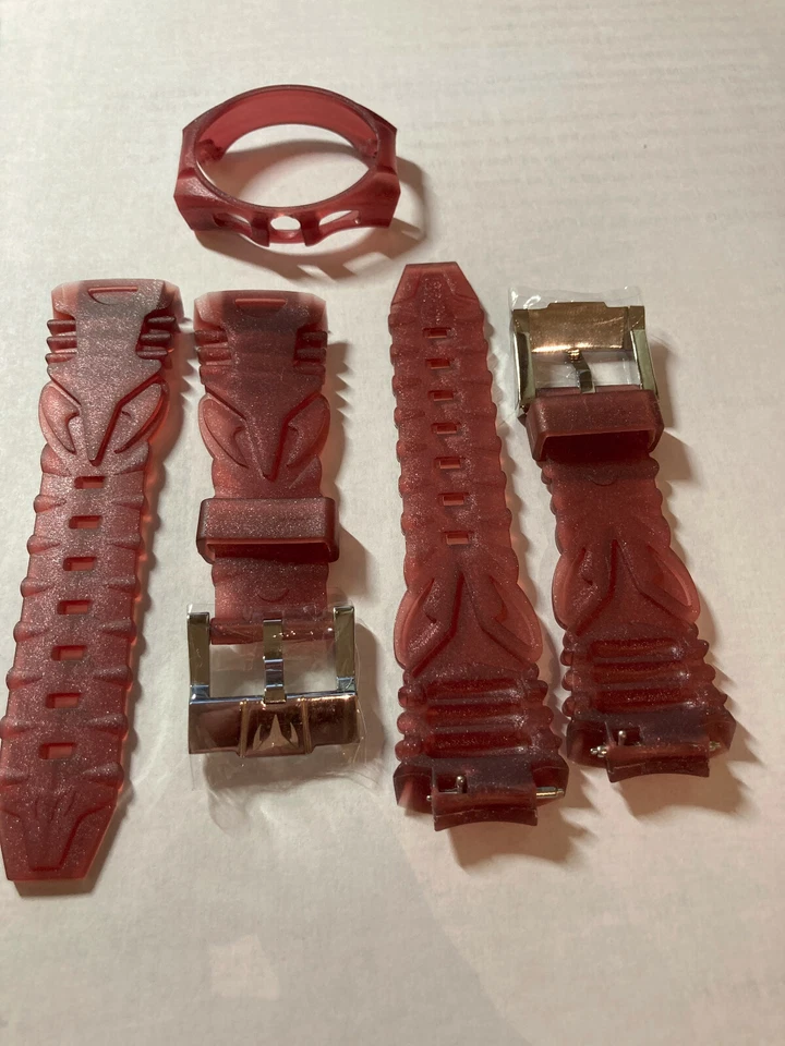 Auténtico Reloj TechnoMarinE GLITTER GRANATE Correa Gel Correa CRONO Cubierta 40MM NUEVO Foto 1 de 1