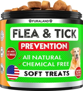 Flea & Tick Prevention for Dogs – Natural Oral Chews, 120 Soft Chewables - Picture 1 of 10