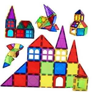 Magnetic Blocks - 32 Pcs Magnetic Tiles for Kids Ages 3-5 32pcs Magnetic Tiles - Picture 1 of 7