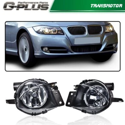 Fit For 2006-2008 BMW E90 325i 328i 330i 335i Clear Bumper Fog Lights W/ Bulb - Image 1 of 4