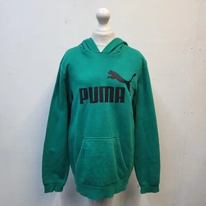 Puma Green Pullover Sports Sweatshirt Hoodie Uk Boys Size XL DD928 - Picture 1 of 6